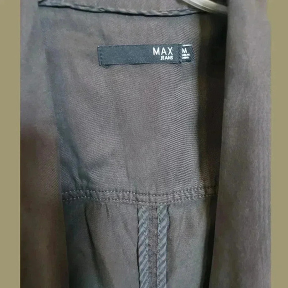 Max jeans tensel vest jacket sleeveles size M green army color - Picture 3 of 9